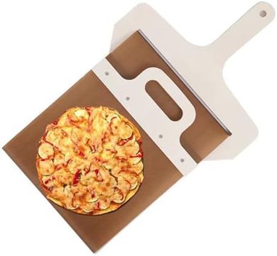 Pala de pizza de madera, antiadherente, 12", con mango extraíble.
