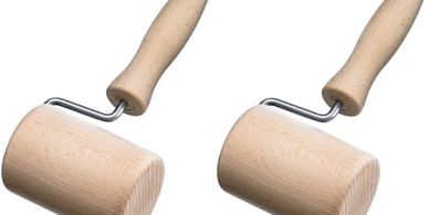 Rodillo de madera para hornear, cuadrado, 5,4 cm.